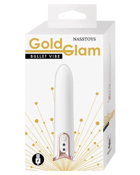 Gold Glam Bullet-White