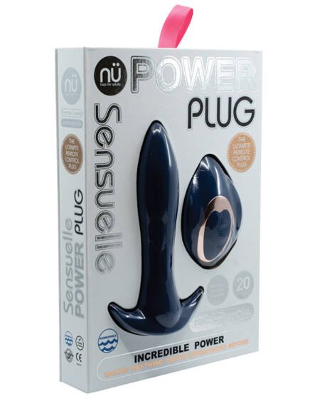 Sensuelle Power Plug with Remote Control-Navy