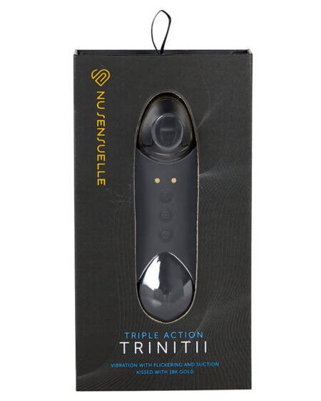 Sensuelle Trinitii 3-in-1 Suction Tongue 18K-Black