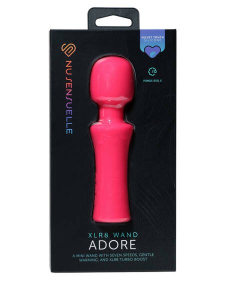 Nu Sensuelle Adore XLR8 Wand with Heat-Hot Pink