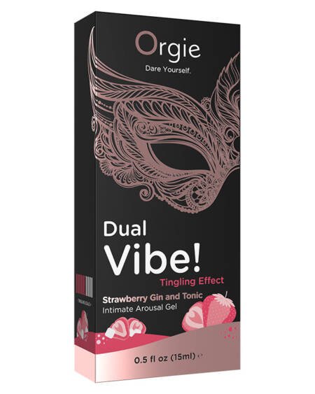 Orgie Dual Vibe! Intimate Arousal Gel-Strawberry Gin and Tonic