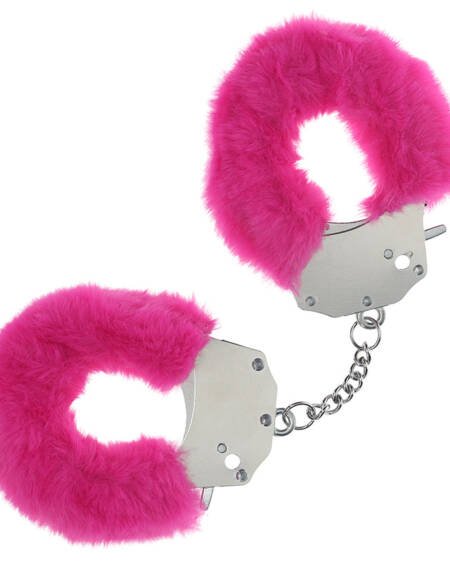 Ouch Heavy Duty Fluffy Handcuffs-Pink