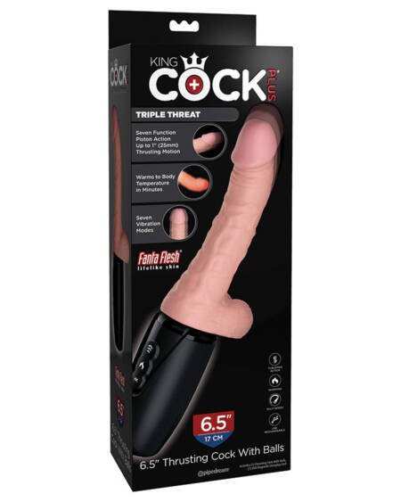 King Cock Plus Thrusting Cock With Balls-Light 6.5