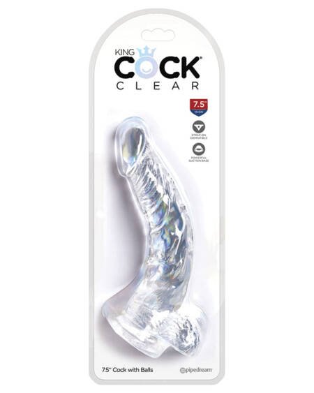 King Cock Clear with Balls 7.5
