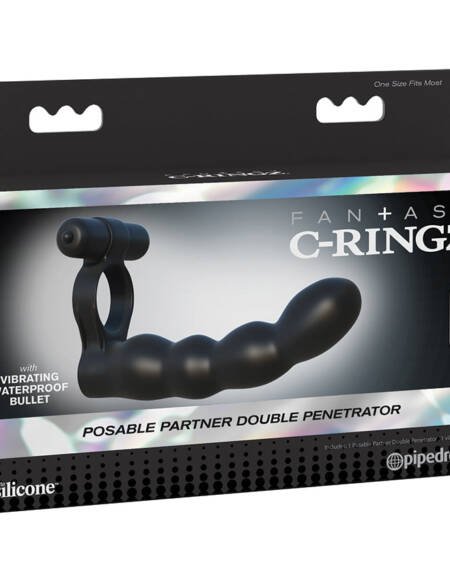 Fantasy C-Ringz Posable Partner Double Penetrator-Black