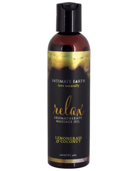 Intimate Earth Aromatherapy Oil Relax-Lemon Grass & Coconut 4oz