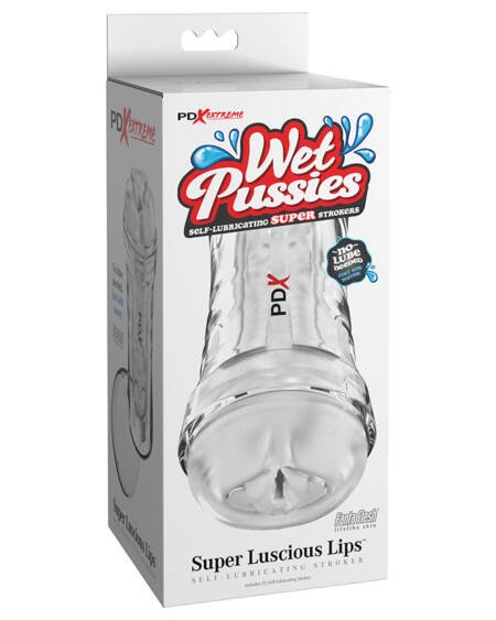PDX Extreme Wet Pussies Super Luscious Lips Self-Lubricating Stroker