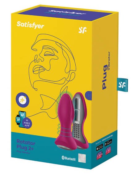 Satisfyer Rotator Plug 2+ Fuschia