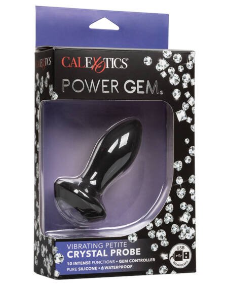Power Gem Vibrating Petite Crystal Probe-Black