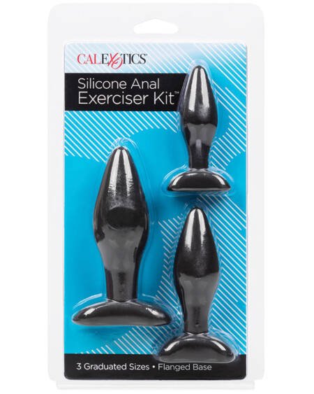 Silicone Anal Exerciser Kit-Black