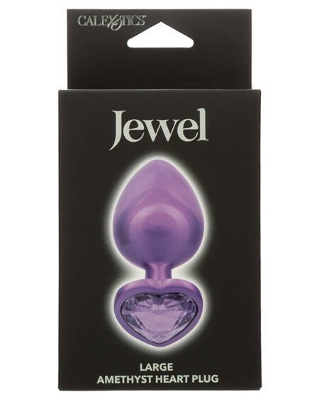 Jewel Black Diamond Heart Plug Large