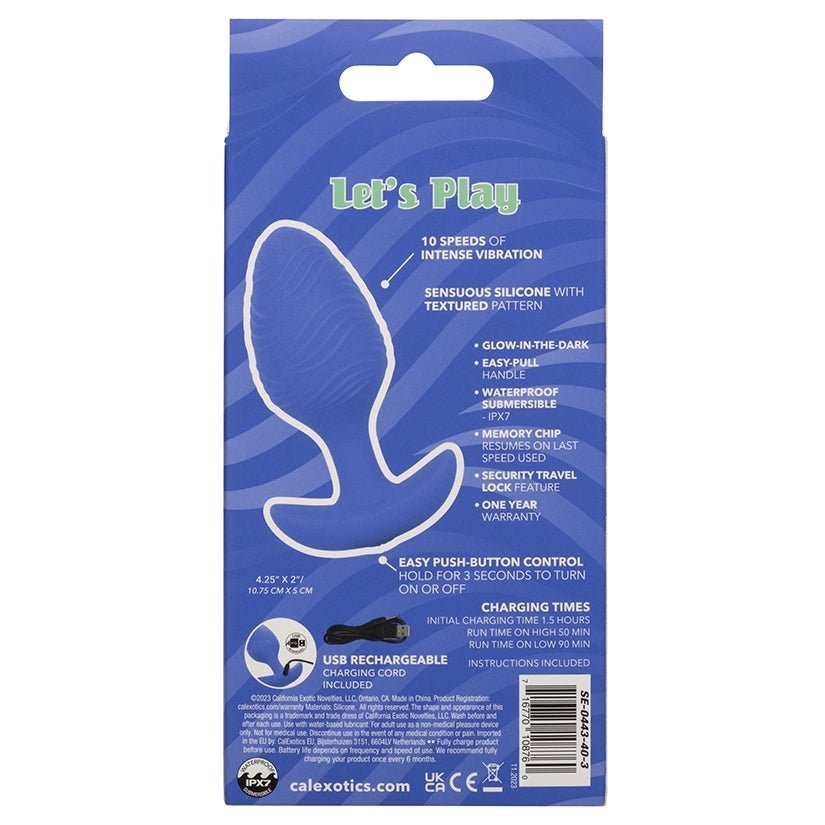 Cheeky Vibrating Glow-In-The-Dark Large Butt Plug - Image 4