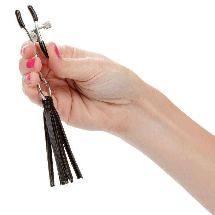 Nipple Play Playful Tassels Nipple Clamps-Black - Image 4