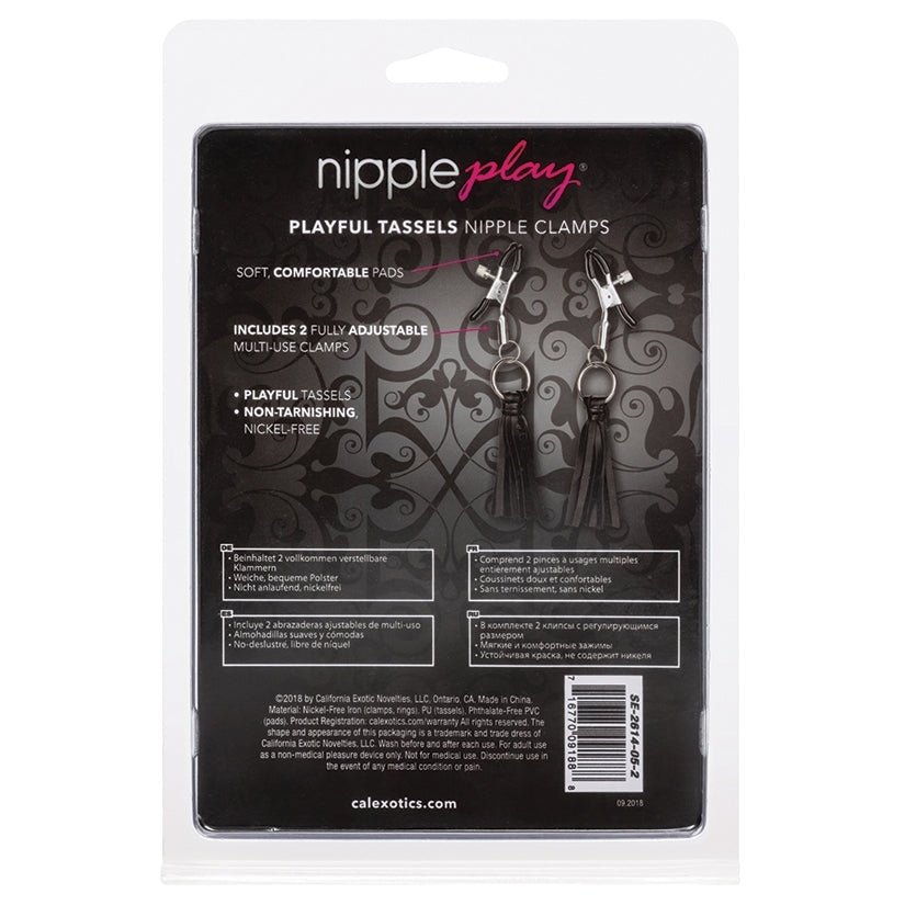 Nipple Play Playful Tassels Nipple Clamps-Black - Image 5