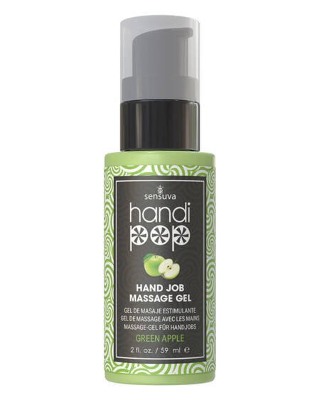 Sensuva Handipop Edible Massage Gel-Green Apple 2oz