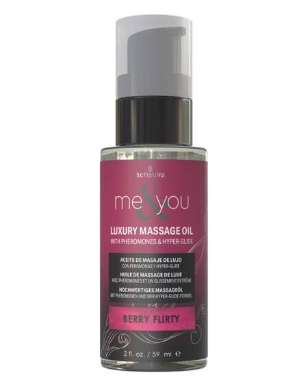 Sensuva Me & You Massage Oil-Berry Flirty 2oz