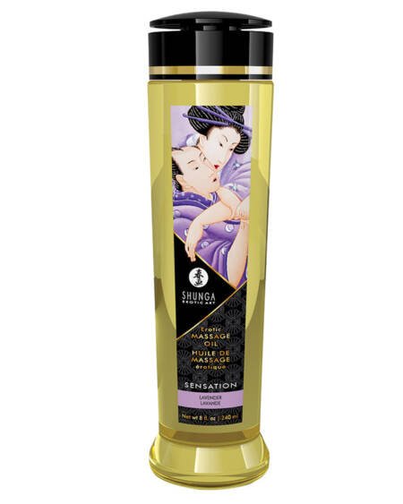 Shunga Erotic Massage Oil Sensation-Lavender 8oz