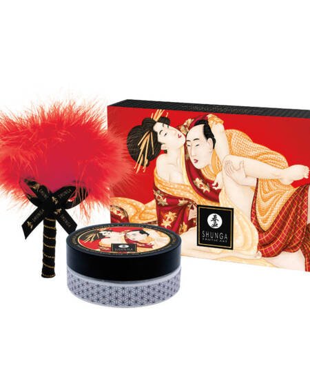 Shunga Kissable Massage Powder-Sparkling Strawberry Wine 2.65oz