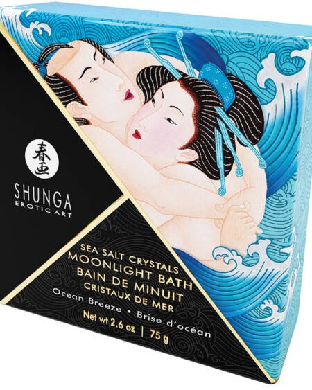 Shunga Moonlight Bath Sea Salt Crystals-Ocean Breeze 2.6oz