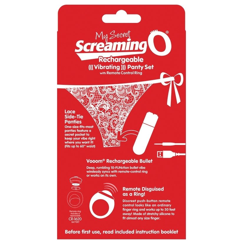 Screaming O My Secret Charged Remote Control Panty Vibe-Red - Image 3