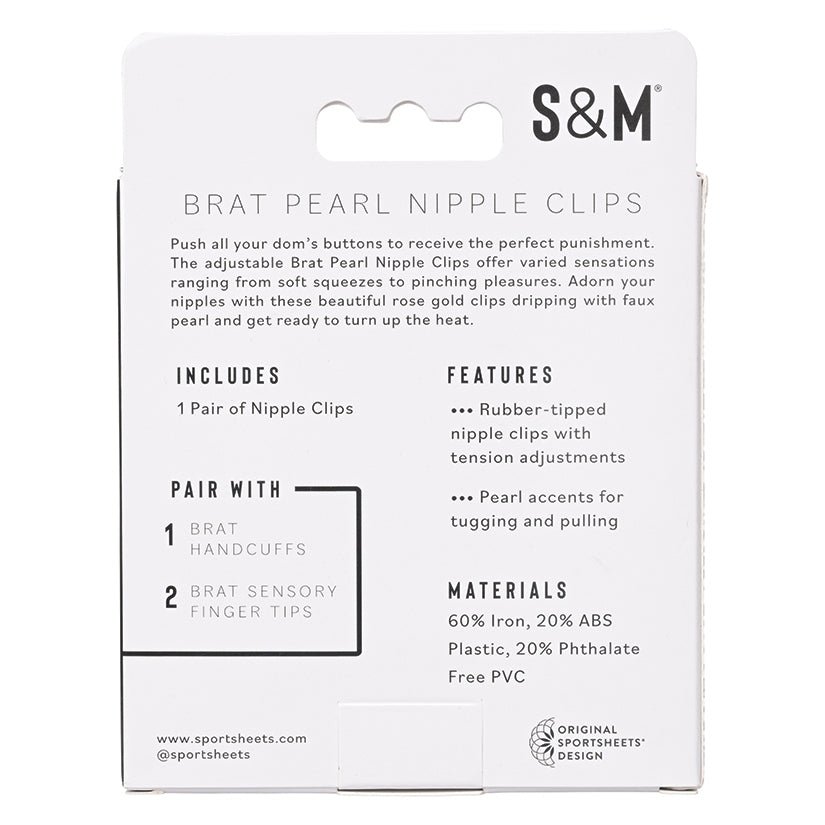 S&M Brat Pearl Nipple Clips - Image 4