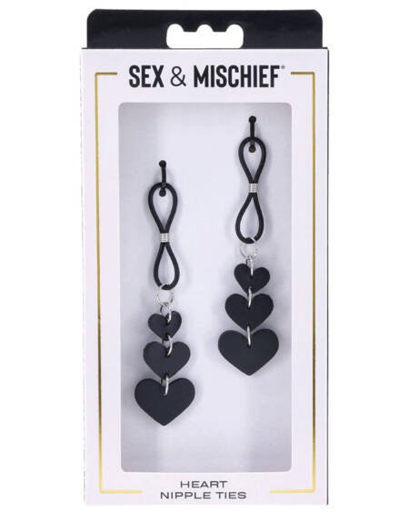 S&M Heart Nipple Ties