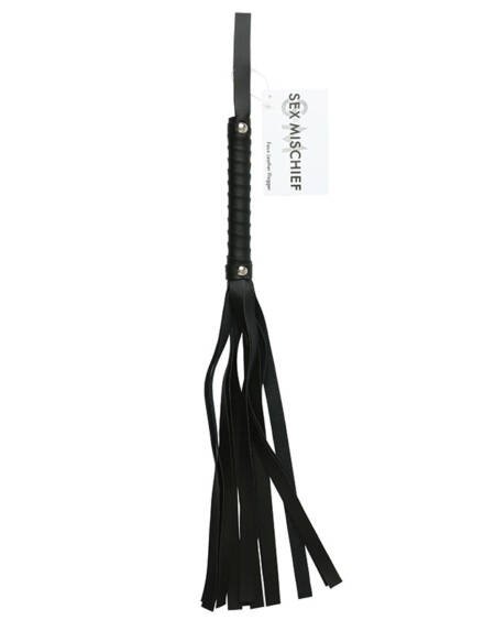 S&M Black Leather Flogger