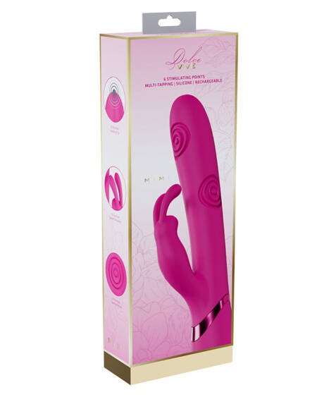 Dolce Vive Mimi Rechargeable G-Spot Vibrating and Tapping Rabbit-Pink