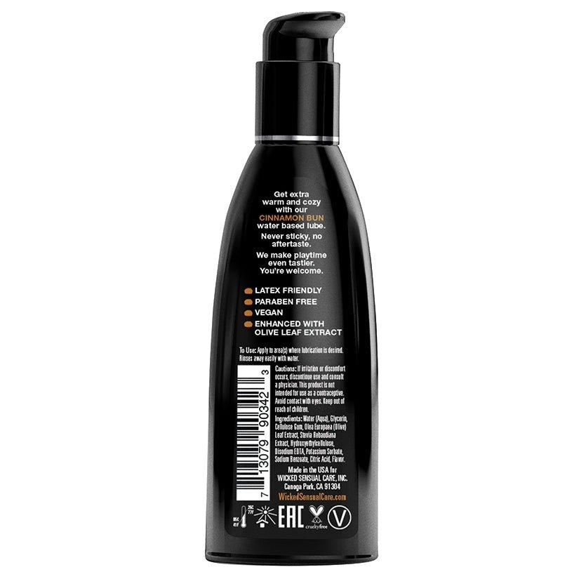Wicked Aqua Flavored Lube-Cinnamon Bun 2oz - Image 2