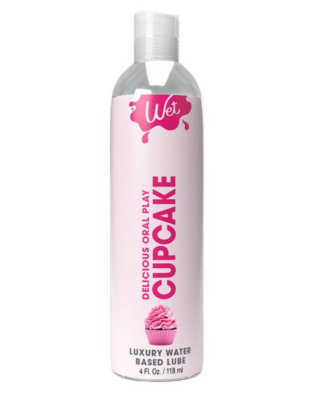 Wet Delicious Oral Play Cupcake Waterbased Flavored Lubricant 4oz