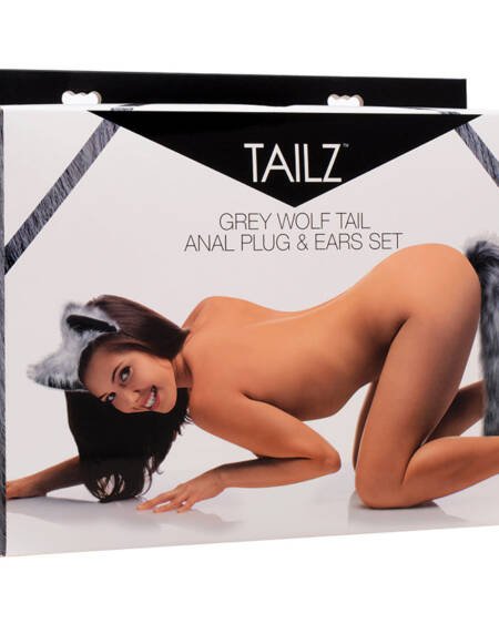 Tailz Wolf Tail and Ears Set-Grey