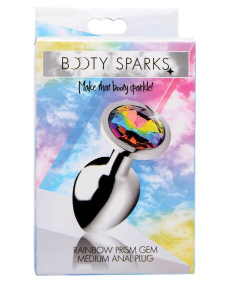Booty Sparks Rainbow Prism Gem Anal Plug-Medium
